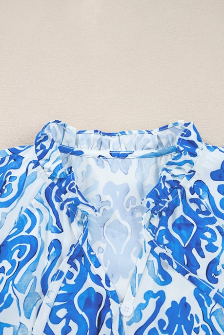 Bluse mit floralem Druck und V-Ausschnitt - Image 6