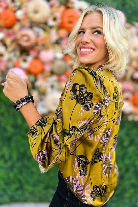 Bluse mit floralen Rüschendetails - Image 2
