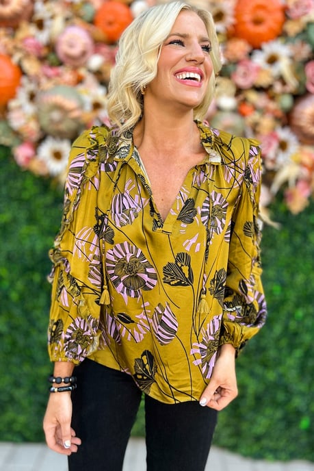 Bluse mit floralen Rüschendetails - Image 4