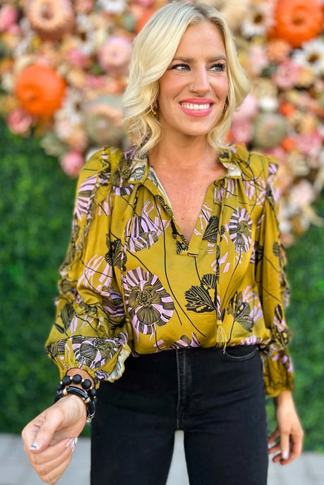 Bluse mit floralen Rüschendetails - Image 5