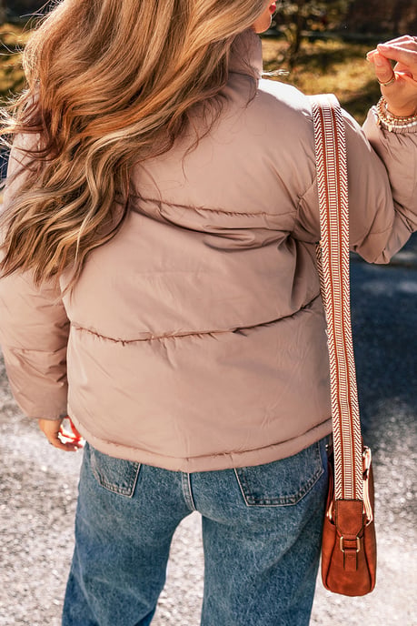 Pufferjacke mit langem Arm und Stehkragen - Image 2