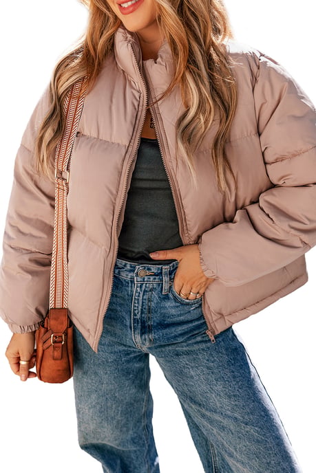 Pufferjacke mit langem Arm und Stehkragen - Image 5
