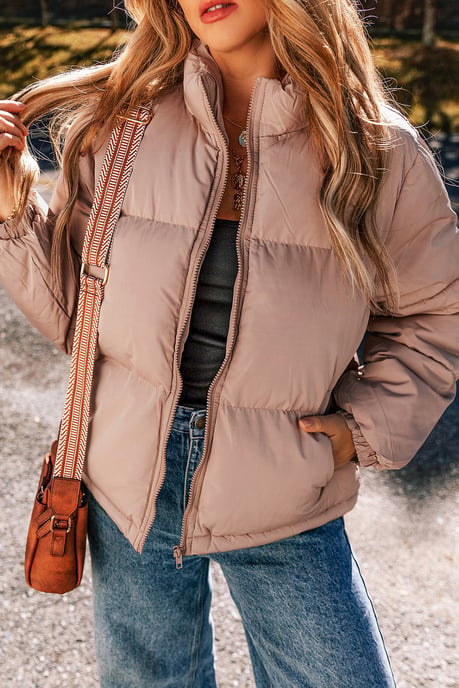 Pufferjacke mit langem Arm und Stehkragen - Image 6