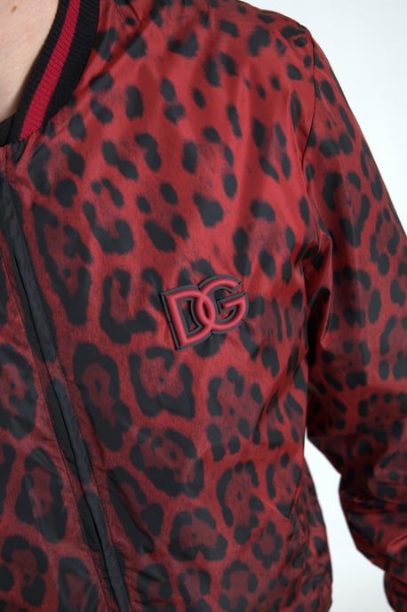 Rot-schwarze Leopard Bomberjacke - Image 6