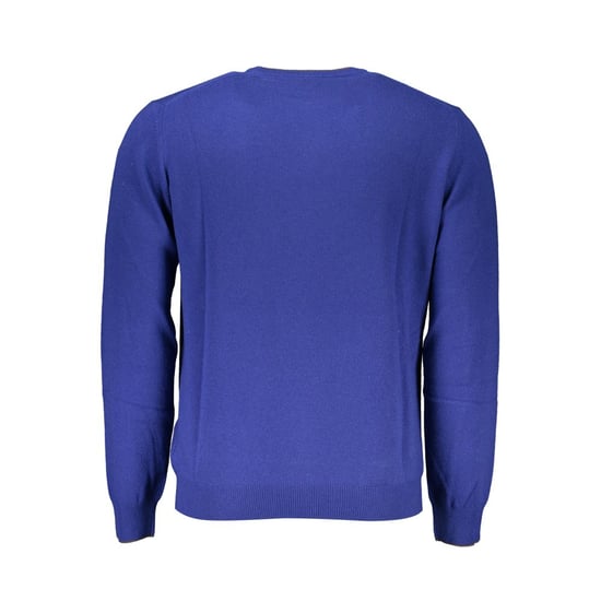 Rundhalsausschnitt Pullover in Unifarben Blau - Image 2