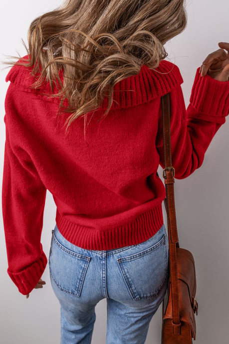 V-Ausschnitt Langarmpullover - Image 2