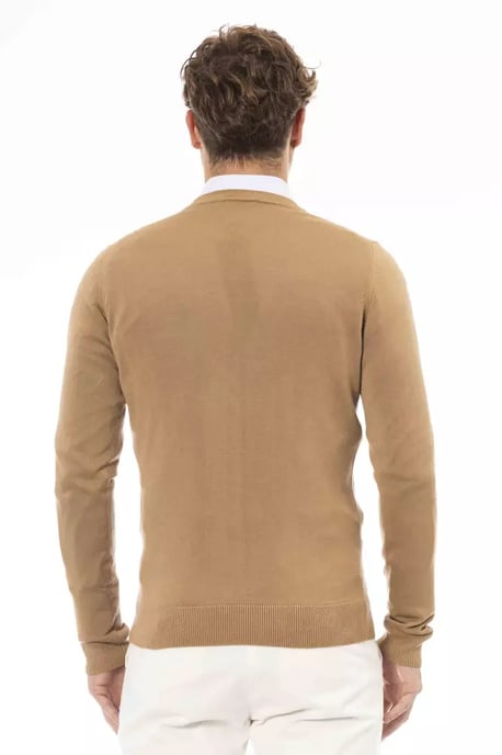 V-Ausschnitt Strickpullover Kamel - Image 3