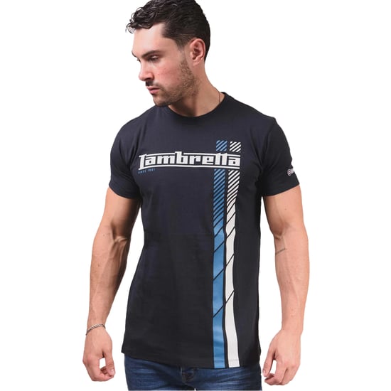Lambretta - "SS25" T-Shirt für Herren (Marine/Weiß/Blau) - Image 3