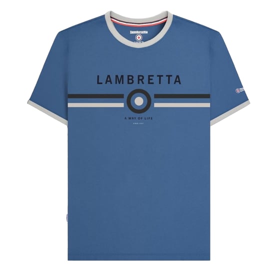 Lambretta - T-Shirt Ringer-Stil für Herren (Mondschein-Ozean) - Image 1