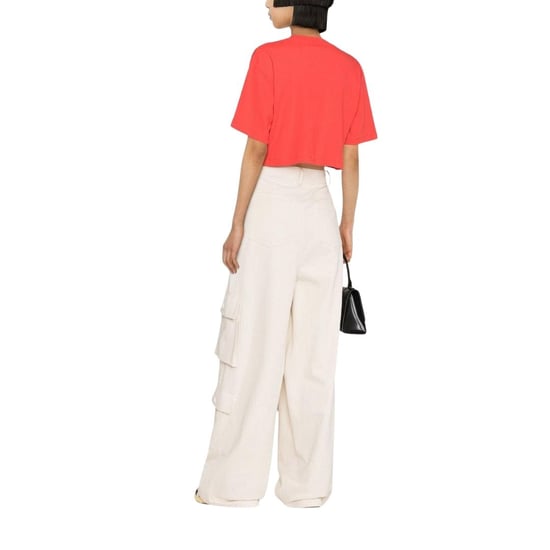 Off White - kurzes T-Shirt für Damen (Rot) - Image 2