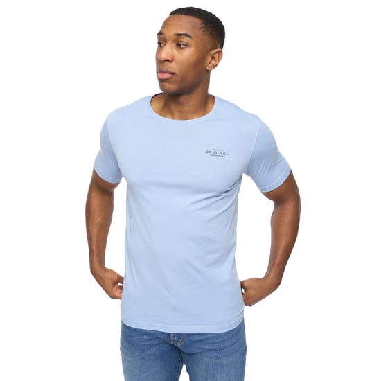 Crosshatch Herren Basicnatural T-Shirt (5er Pack) (Weiß/Marineblau/Denim/Blau/Grau Melange) - Image 2