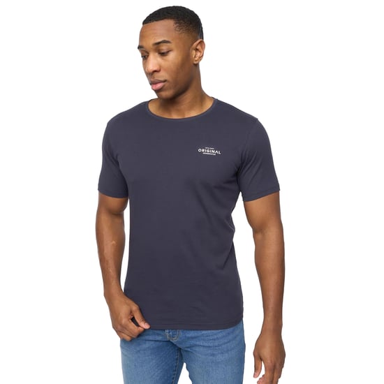 Crosshatch Herren Basicnatural T-Shirt (5er Pack) (Weiß/Marineblau/Denim/Blau/Grau Melange) - Image 3