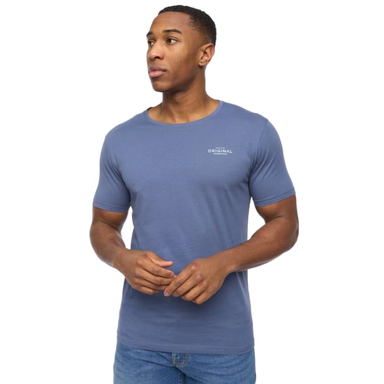 Crosshatch Herren Basicnatural T-Shirt (5er Pack) (Weiß/Marineblau/Denim/Blau/Grau Melange) - Image 4