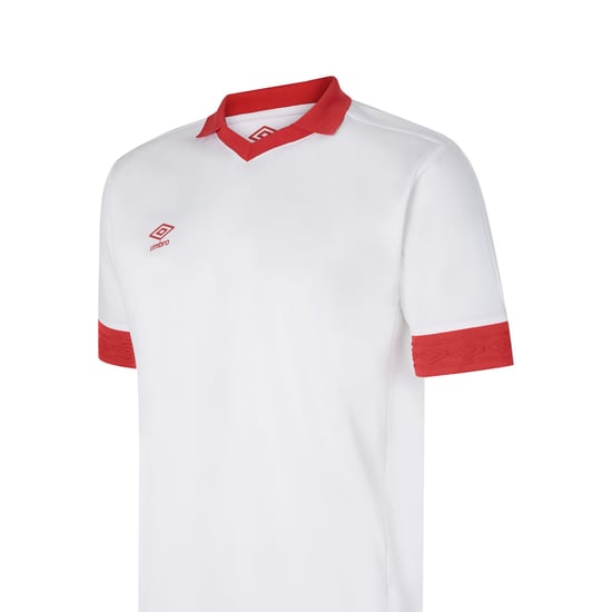 Umbro - "Tempest" Trikot für Kinder kurzärmlig (Weiß/Zinnoberrot) - Image 3