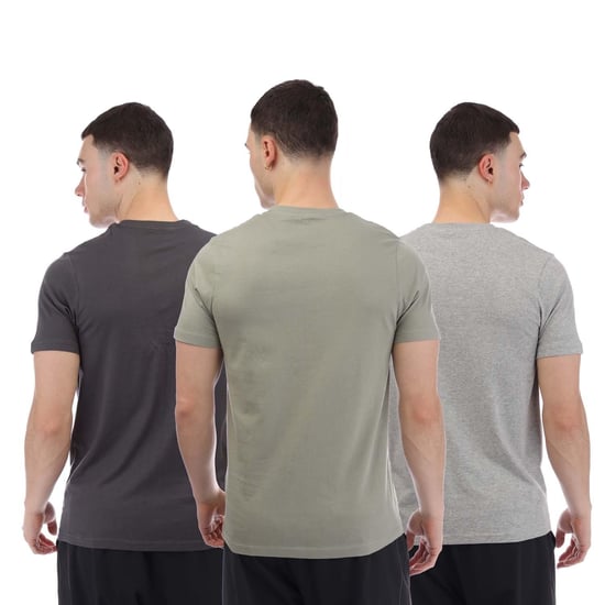 Nicce - "Petras" T-Shirt für Herren (3er-Pack) (Holzkohle/Hellgrau/Olivgrün) - Image 2