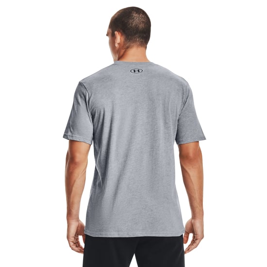 Under Armour - "Sportstyle" T-Shirt für Herren kurzärmlig (Hellgrau meliert/Schwarz) - Image 2