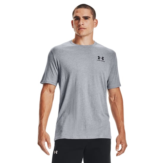 Under Armour - "Sportstyle" T-Shirt für Herren kurzärmlig (Hellgrau meliert/Schwarz) - Image 3