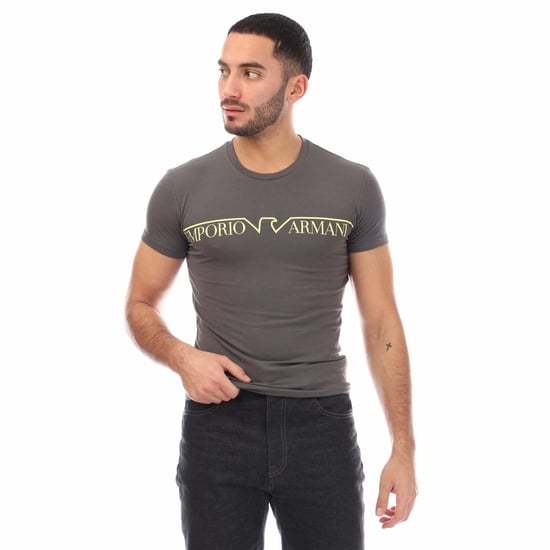 Emporio Armani - T-Shirt Rundhalsausschnitt für Herren (Grau) - Image 1