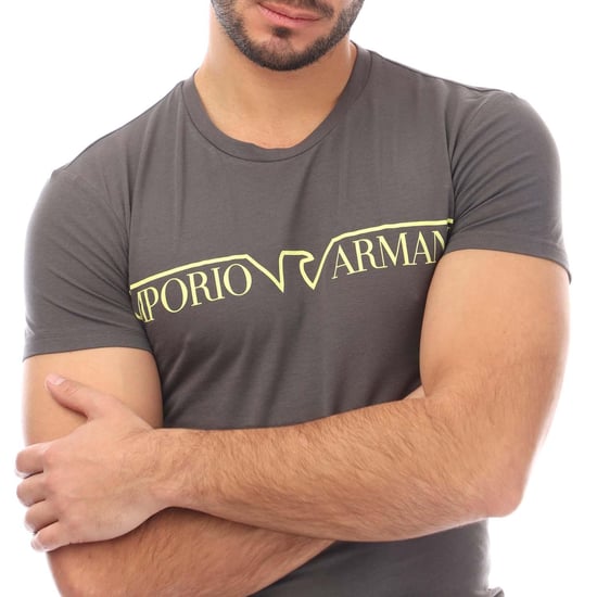 Emporio Armani - T-Shirt Rundhalsausschnitt für Herren (Grau) - Image 3