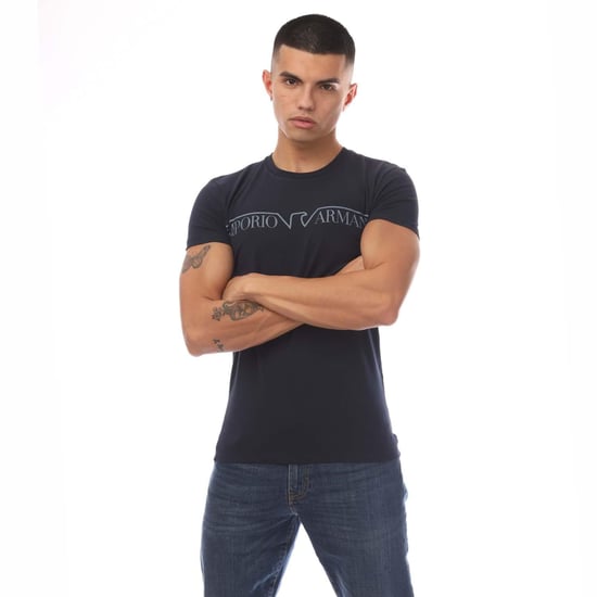 Emporio Armani - T-Shirt Rundhalsausschnitt für Herren (Marineblau) - Image 1