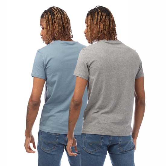Emporio Armani - T-Shirt für Herren(2er-Pack) (Grau/Blau) - Image 2