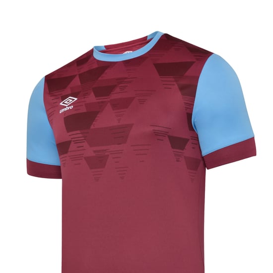 Umbro - Maillot VIER - Enfant (Bordeaux / Bleu ciel) - Image 3