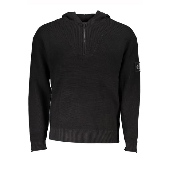 Calvin Klein Kapuzenpullover aus Feinstrick mit Halbzip - Schwarz - Image 1