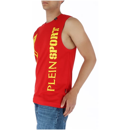 Rotes ärmelloses T-Shirt mit Grafik - Image 3