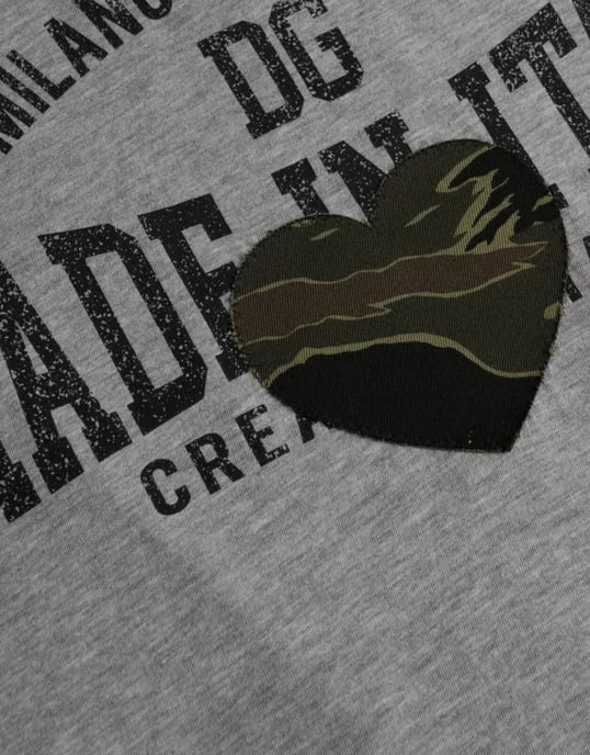 Made In Italy T-Shirt Grau Camouflage Herz - Image 4