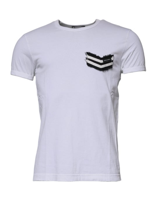 T-Shirt mit kurzer Ärmel und Rundhalsausschnitt und Patch-Details - Image 2