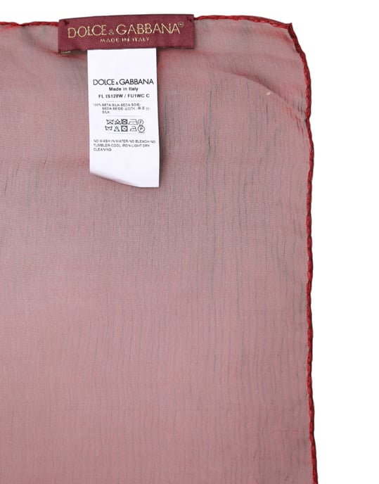 Seidenschal Rot Ombre - Image 6