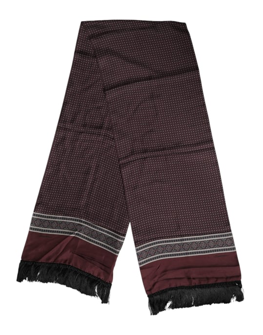 Seidenschal mit Pünktchen und Fransen - Image 2