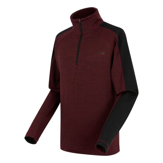 Regatta - "Hepley" Fleecejacke für Herren, mit halbem Reißverschluss (Dunkles Weinrot/Schwarz) - Image 3