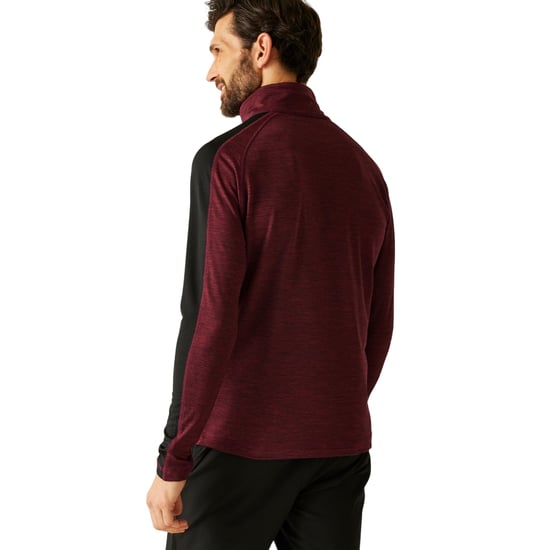 Regatta - "Hepley" Fleecejacke für Herren, mit halbem Reißverschluss (Dunkles Weinrot/Schwarz) - Image 5