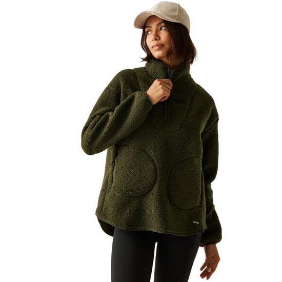 Regatta - "Frankie" Fleece-Oberteil für Damen, mit kurzem Reißverschluss, Teddyfleece (Dunkel-Khaki) - Image 5