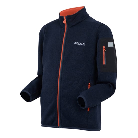 Regatta - "Newhill" Fleecejacke für Kinder (Mitternachtsblau/Mandarinen-Tango) - Image 3