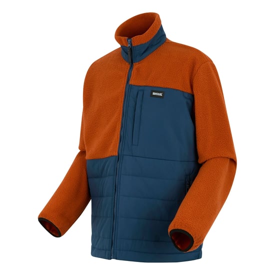 Regatta - "Frankie" Hybridjacke für Herren, Durchgehender Reißverschluss, Teddyfleece (Tonfarben/Dunkel-Jeansblau) - Image 3