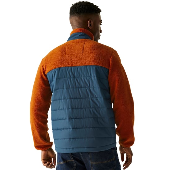 Regatta - "Frankie" Hybridjacke für Herren, Durchgehender Reißverschluss, Teddyfleece (Tonfarben/Dunkel-Jeansblau) - Image 5