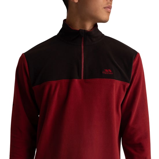 Trespass - "Curtiston AT100" Fleece-Oberteil für Herren (Weinrot) - Image 3