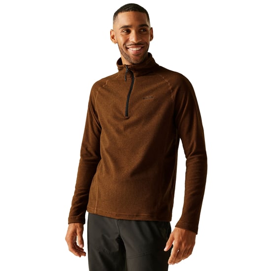 Regatta Great Outdoors Herren Montes Fleece-Pullover (Kürbis geschmack/Schwarz) - Image 4