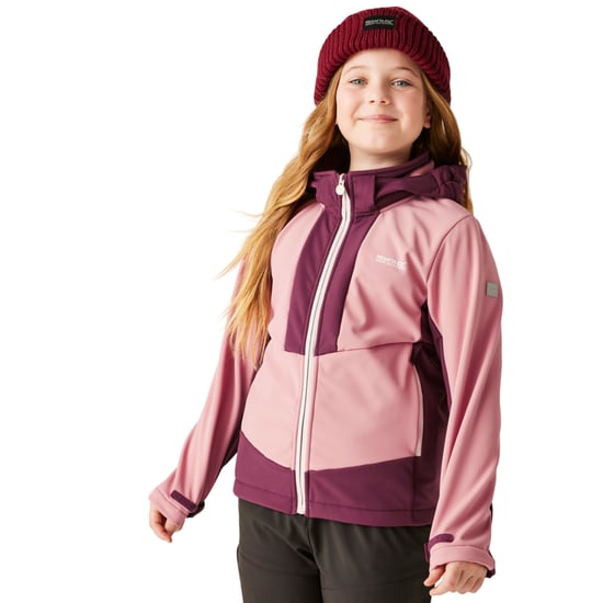 Regatta - "Haydenbury" Softshelljacke für Kinder, Wasserfest (Graurosa/Feige) - Image 4