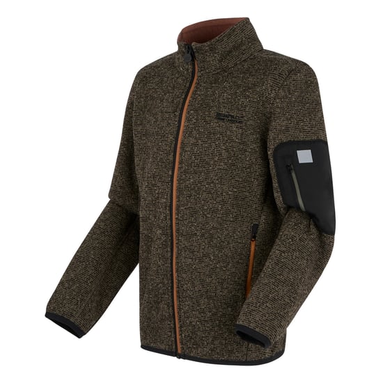 Regatta - "Newhill" Fleecejacke für Kinder, Durchgehender Reißverschluss (Oliv/Kürbis geschmack) - Image 3