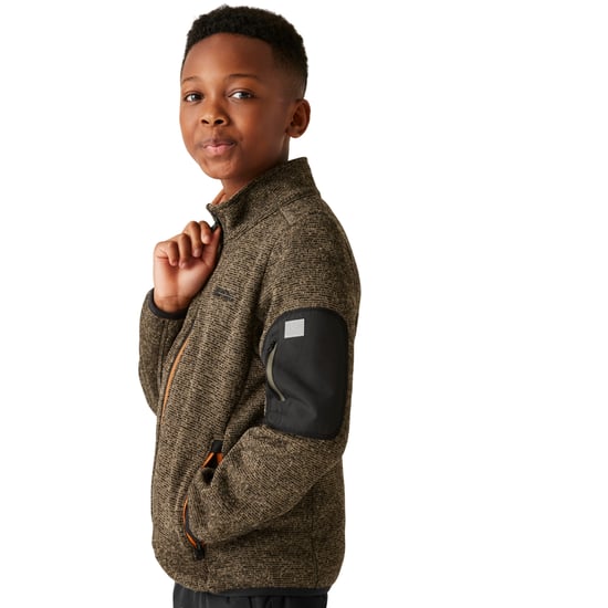 Regatta - "Newhill" Fleecejacke für Kinder, Durchgehender Reißverschluss (Oliv/Kürbis geschmack) - Image 4