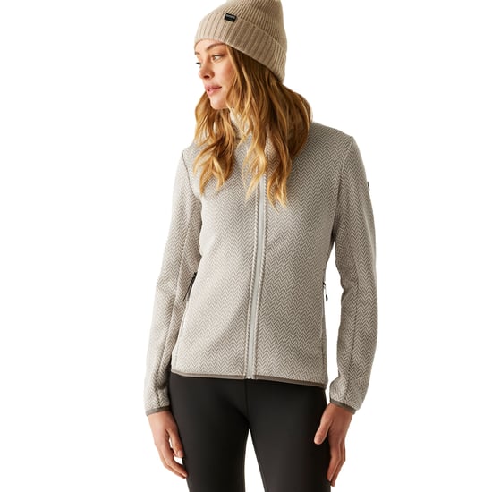 Regatta - "Elzie" Fleecejacke für Damen, Durchgehender Reißverschluss (Steinweiß/Sanftes Braungrau) - Image 5