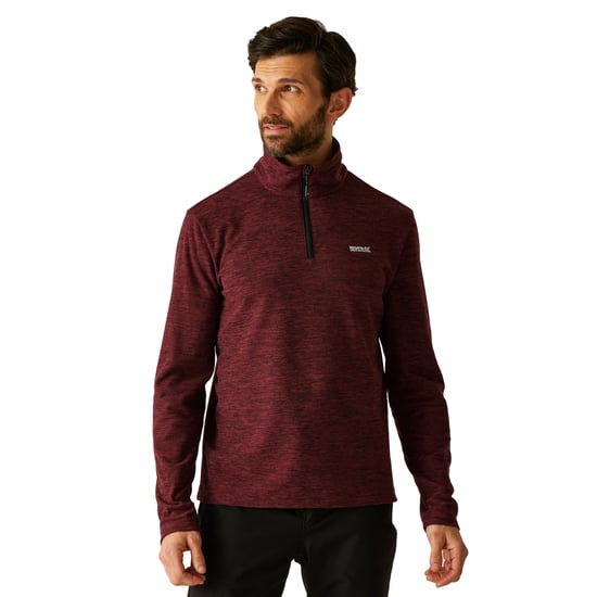 Regatta - "Thompson" Fleecejacke für Herren, mit halbem Reißverschluss, meliert (Dunkles Weinrot) - Image 4