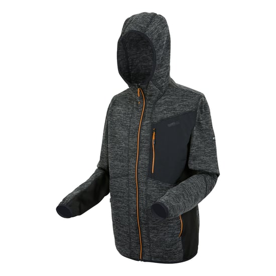 Regatta - "Alven" Fleecejacke Durchgehender Reißverschluss für Herren (Asche Mergel/Schwarz/Fuchs) - Image 3