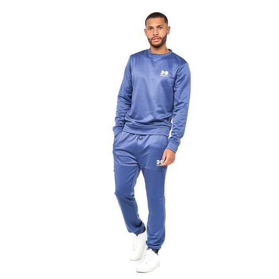 Crosshatch - "Langtons" Trainingsjacke Rundhalsausschnitt für Herren (Indigoblau) - Image 4