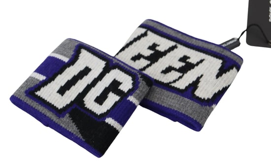 Dg Gestrickte Handgelenkwärmer Mehrfarbiges Logo - Image 3