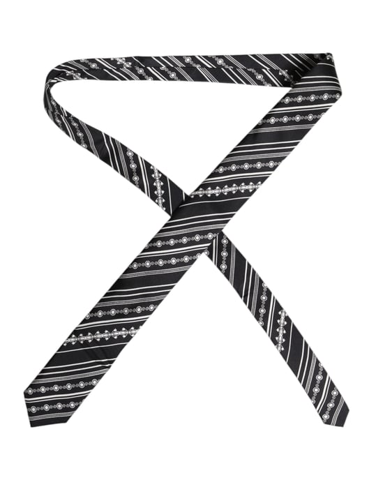 Seiden-Halskrawatte mit geometrischem Muster - Image 3