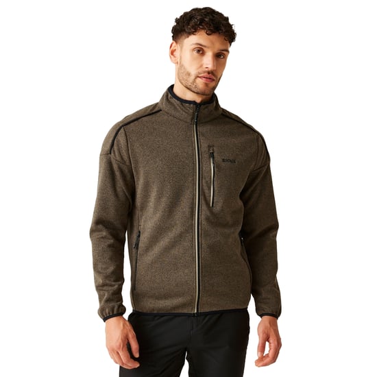 Regatta - "Kames" Fleecejacke Durchgehender Reißverschluss für Herren (Grün/Goldener Sand) - Image 4